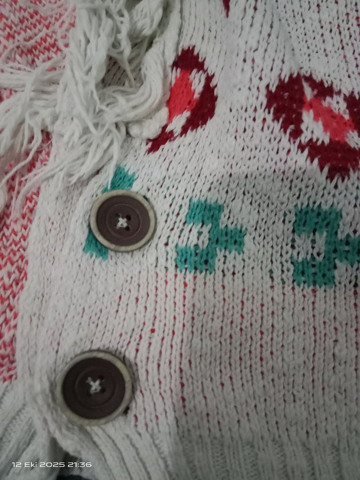 Nakışlı Kapüşonlu Kız Çocuk Panço - Görsel 3