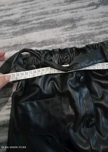 Koton Kids Kemerli Siyah Deri Mini Etek