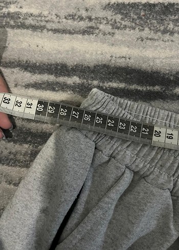 8 Yaş Beden Gri Bol Kesim Fermuarlı Kadın Eşofman Altı