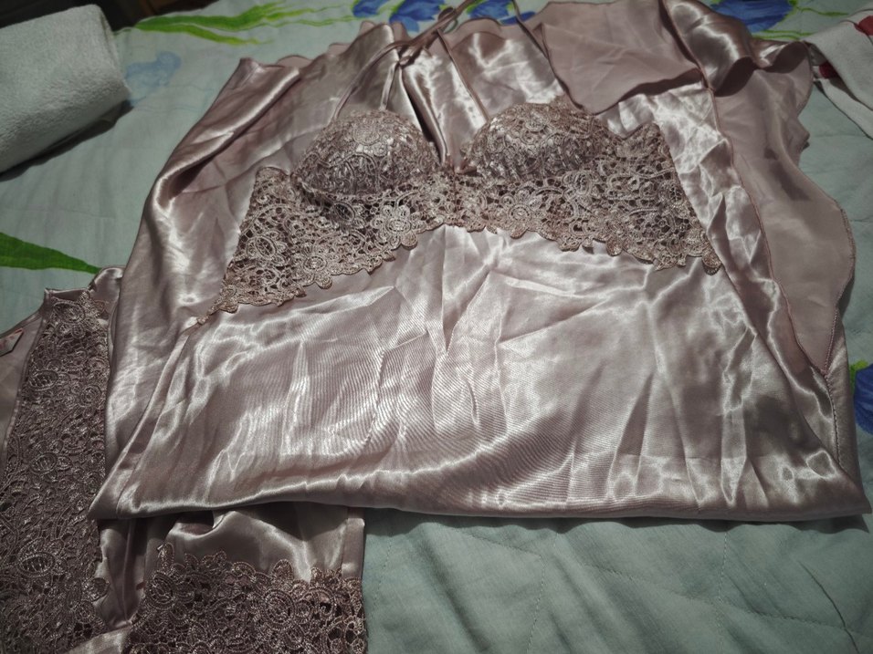 Nakışlı saten seti KULLANILMADI - Görsel 4