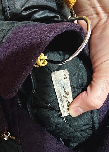 Kemerli Mor Kadın Kışlık Mont - Görsel 2