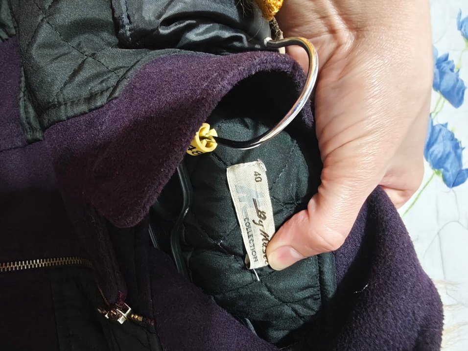 Kemerli Mor Kadın Kışlık Mont - Görsel 2