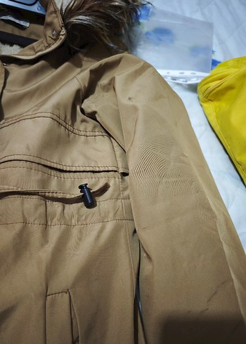 Düğmeli Kahverengi Kadın Uzun Sokak Stili Ceketi - Görsel 6