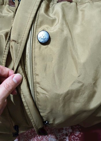 Düğmeli Kahverengi Kadın Uzun Sokak Stili Ceketi - Görsel 3