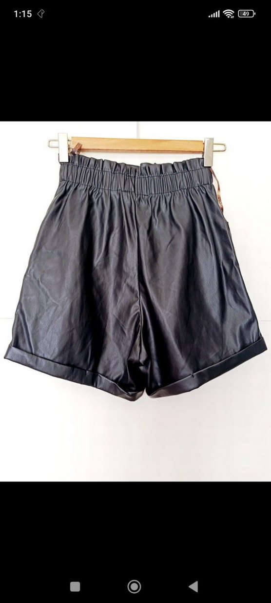 Suni Deri Şort - Görsel 5