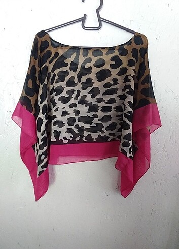 Leopar Desenli Tunik Bluz