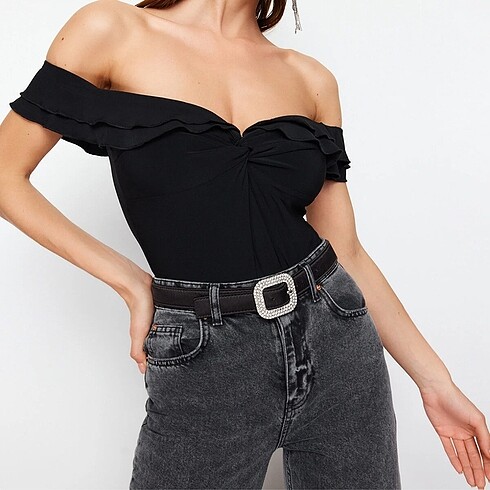 Siyah Şık Bodysuit