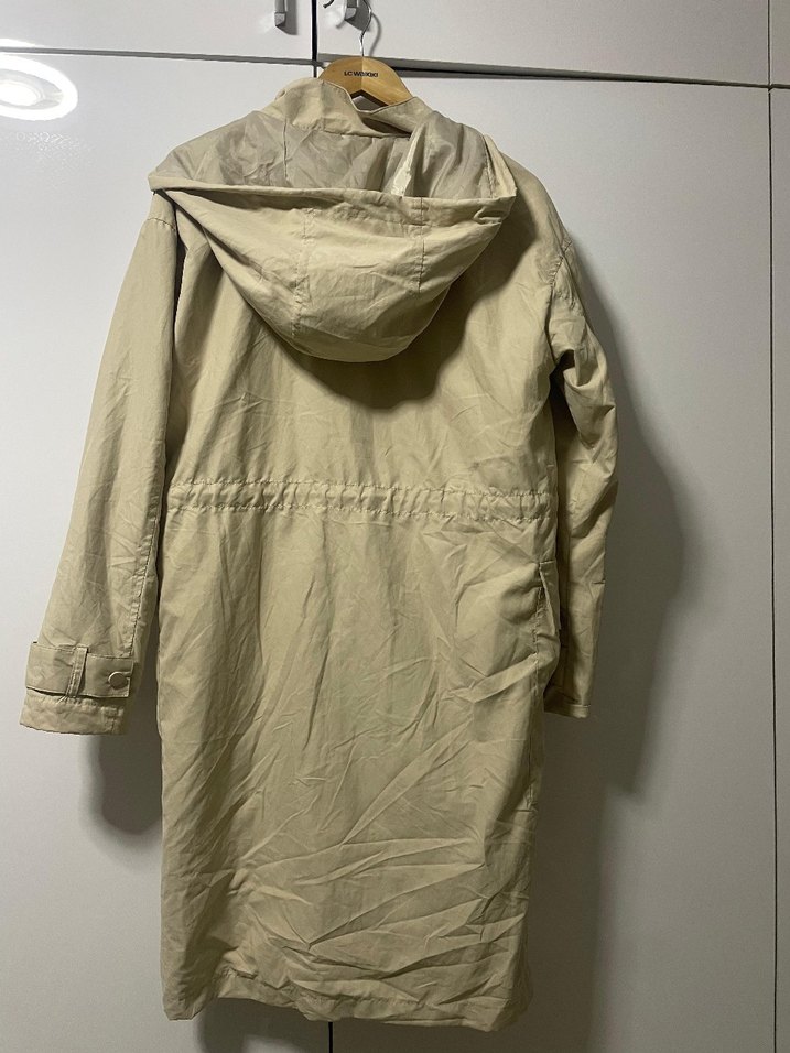 Bej Uzun Kadın Yağmurluk - Görsel 2