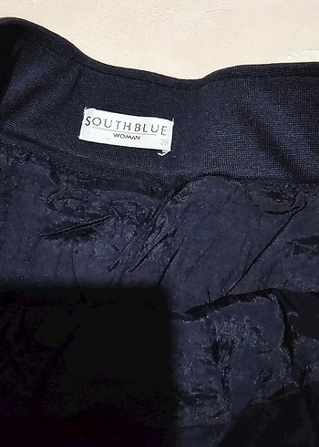 Lacivert Piliseli Keten Kadın etek - Görsel 2