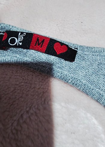 Gri Uzun Kollu Düğmeli Kadın Triko - Görsel 6