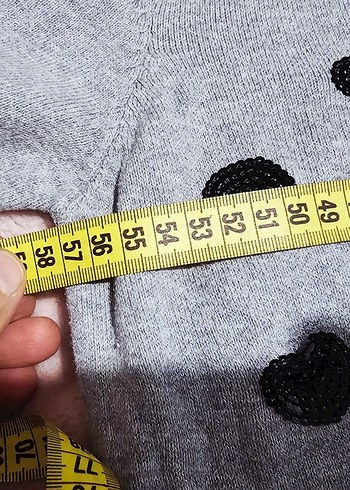 Gri Uzun Kollu Düğmeli Kadın Triko - Görsel 5