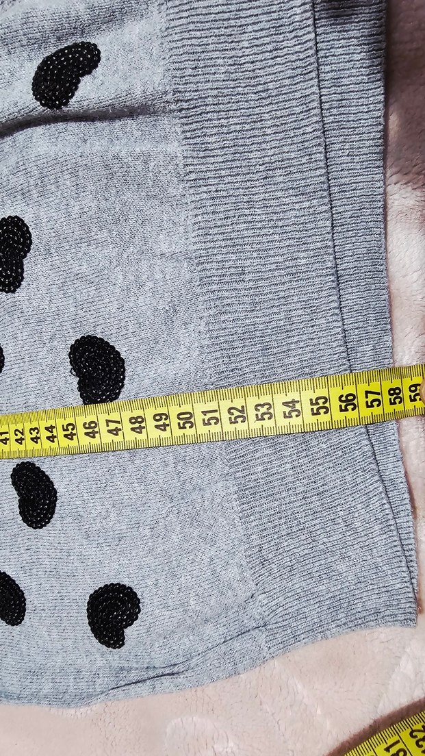 Gri Uzun Kollu Düğmeli Kadın Triko - Görsel 4