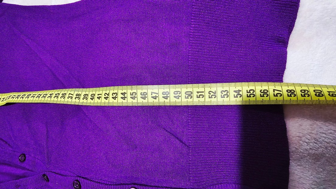 Mor Düğmeli Kadın Hırka - Görsel 5