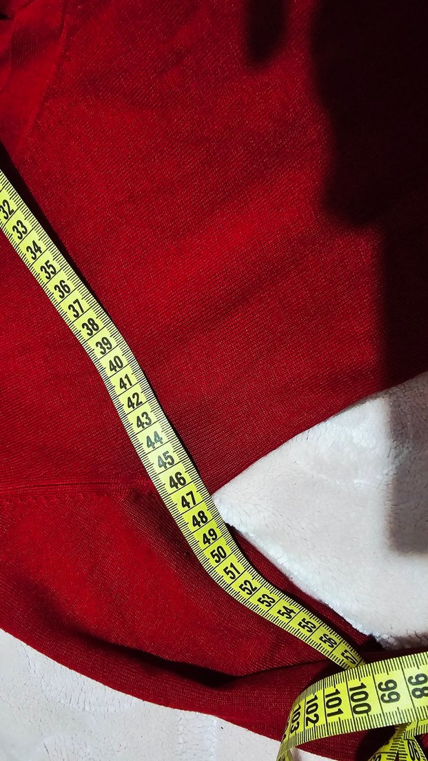 koton Koyu Kırmızı V Yaka Kadın Kazak - Görsel 3