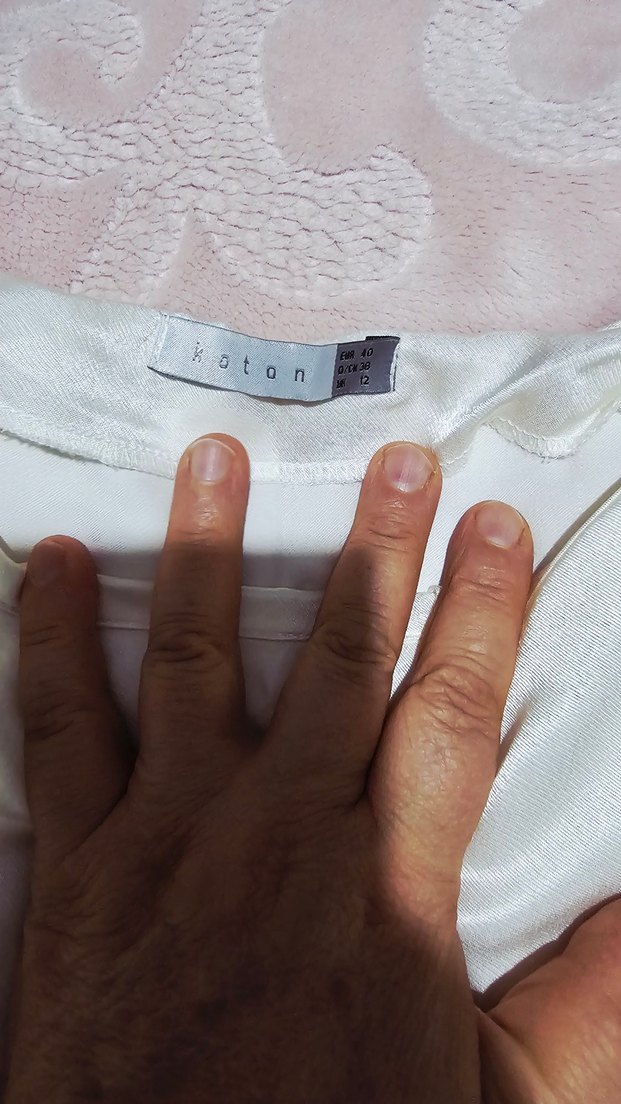 Beyaz-Siyah Midi Abiye Elbise - Görsel 2