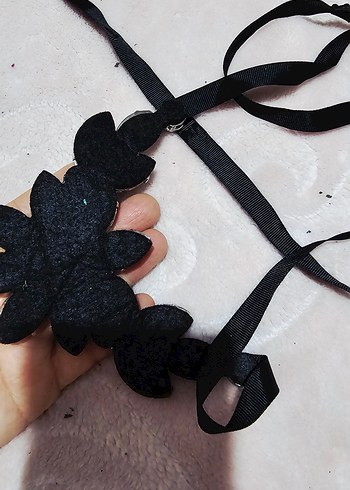 Payetli Mini Beyaz Kadın Kolye - Görsel 3