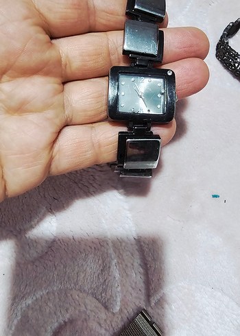 Kare Kadranlı Siyah Kadın Saat - Görsel 2