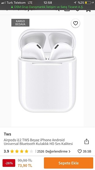 Bluetooth kulaklık
