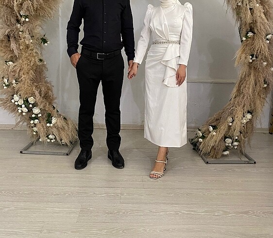 Hemin nikah elbisesi beyaz abiye