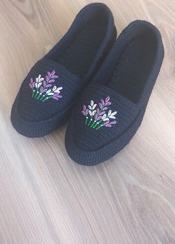 Örgü ev babeti patik ayakkkabı  - Görsel 4