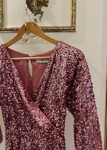 Adl Nightzoom Payetli Mini Tulum - Görsel 4