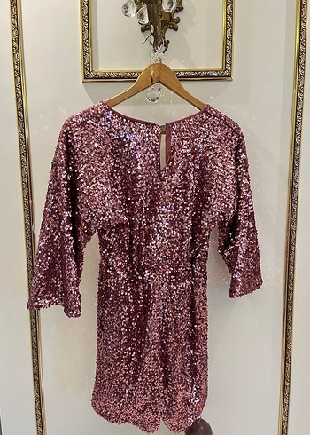 Adl Nightzoom Payetli Mini Tulum - Görsel 5