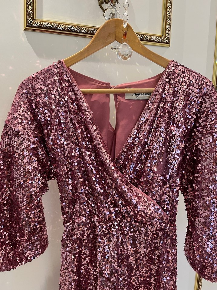 Adl Nightzoom Payetli Mini Tulum - Görsel 3