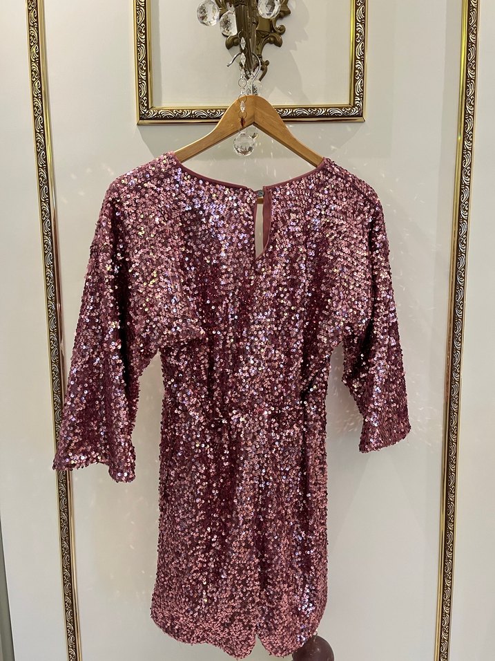 Adl Nightzoom Payetli Mini Tulum - Görsel 5