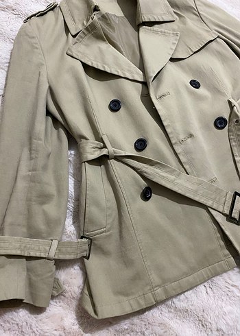 Bej Midi Kadın Trençkot - Görsel 6