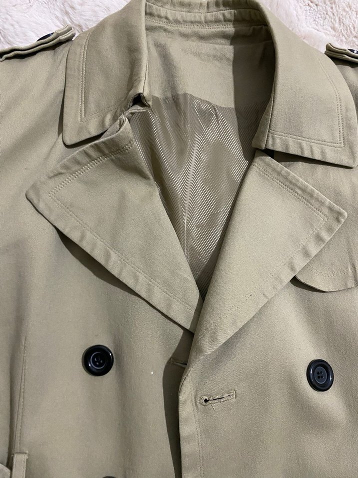 Bej Midi Kadın Trençkot - Görsel 5