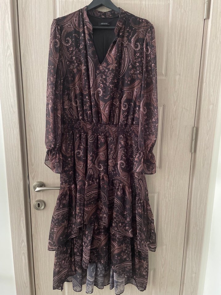 Bohem Tarz Uzun Kollu V Yaka Hamile Bluzu - Görsel 2