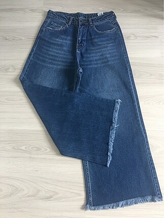 Geniş paçalı denim pantolon / kot / jean