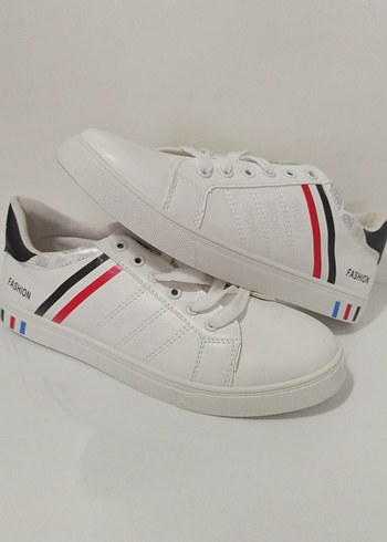 Erkek Beyaz Çizgili Spor Ayakkabı - Görsel 4