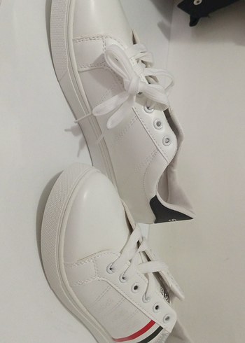 Erkek Beyaz Çizgili Spor Ayakkabı - Görsel 5