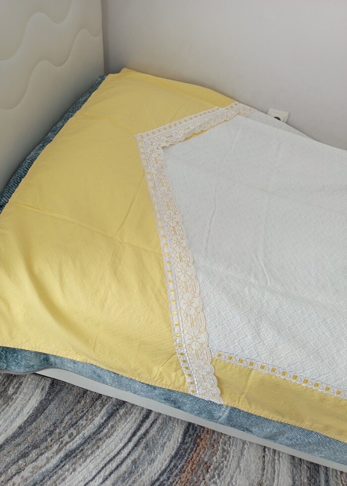 Tek kişilik pike yatak örtüsü - Görsel 2