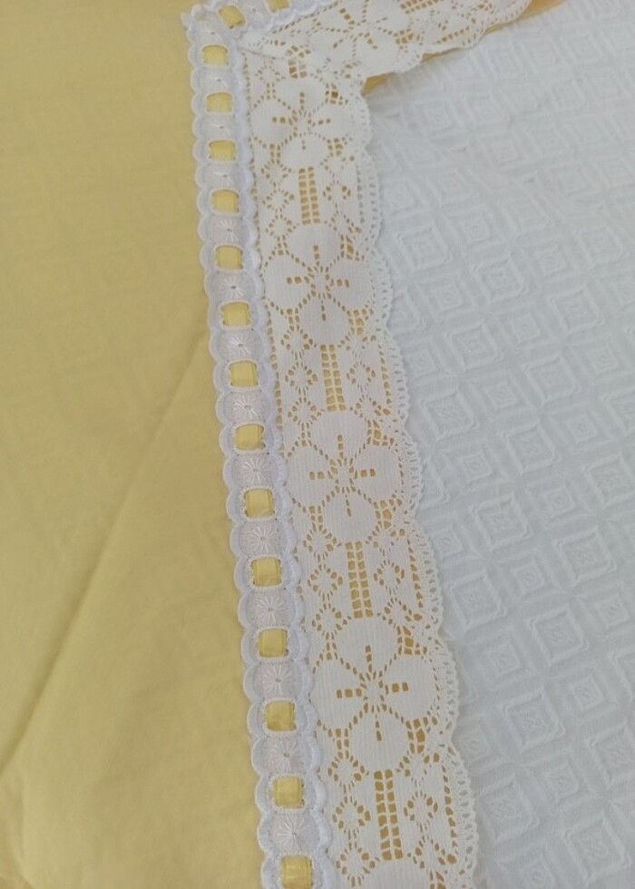 Tek kişilik pike yatak örtüsü - Görsel 4