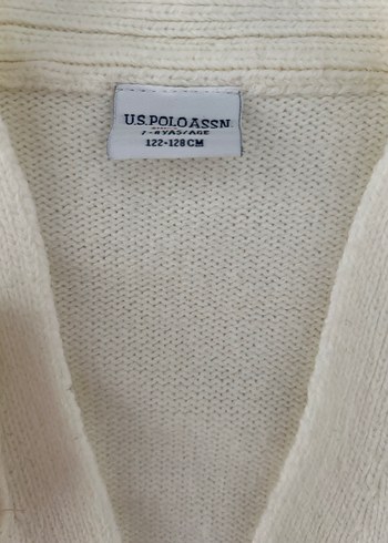 Nakışlı Beyaz Triko kız çocuk Hırka - Görsel 3