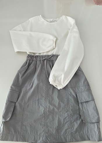 Kazak etek görünümlü elbise - Görsel 2