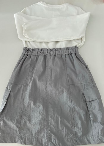 Kazak etek görünümlü elbise - Görsel 7