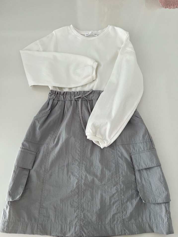 Kazak etek görünümlü elbise - Görsel 2