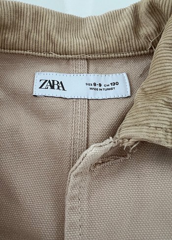 Kız Çocuk Bej Düğmeli Süet Ceket - Görsel 4