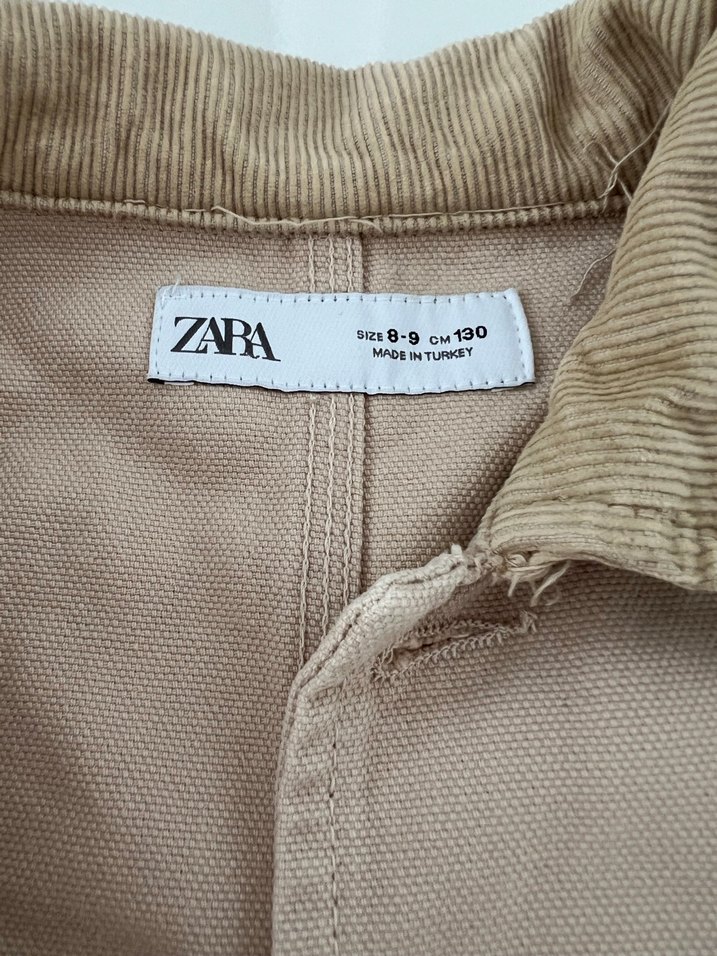 Kız Çocuk Bej Düğmeli Süet Ceket - Görsel 4