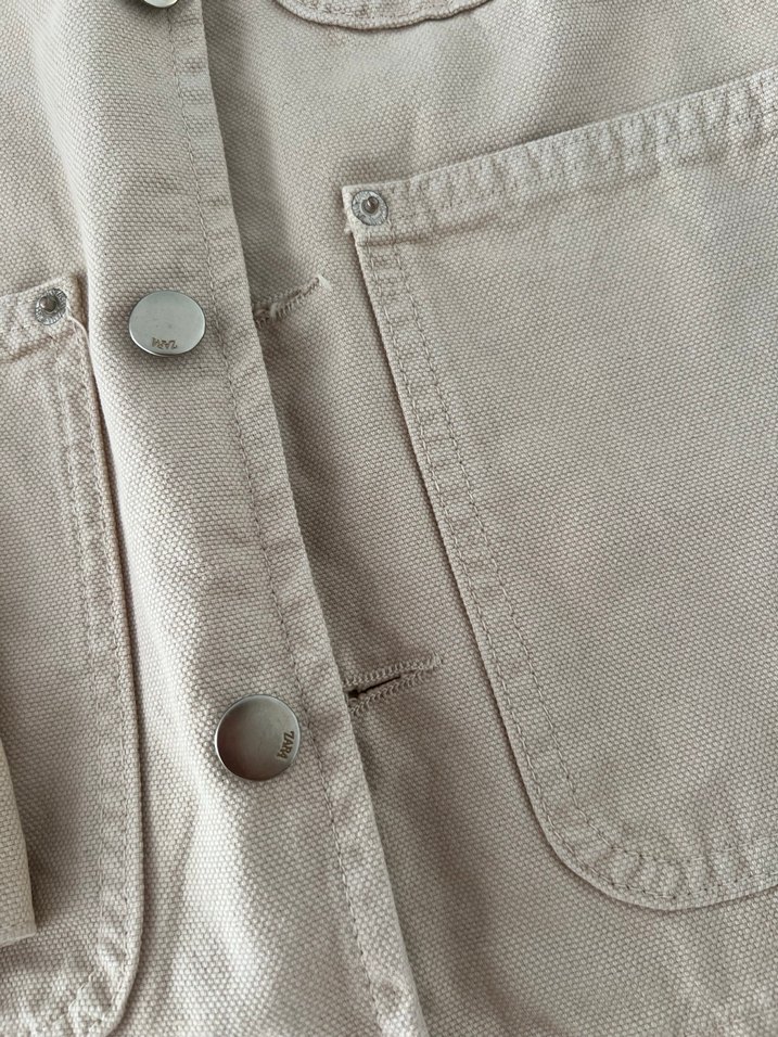 Kız Çocuk Bej Düğmeli Süet Ceket - Görsel 3