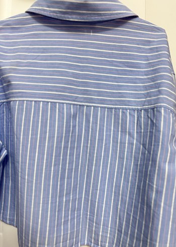 Zara Nakışlı Mavi kız çocuk gömlek - Görsel 3