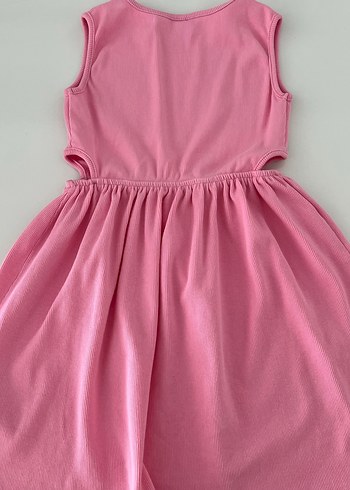 Pembe Kolsuz Kız Çocuk Elbise - Görsel 5