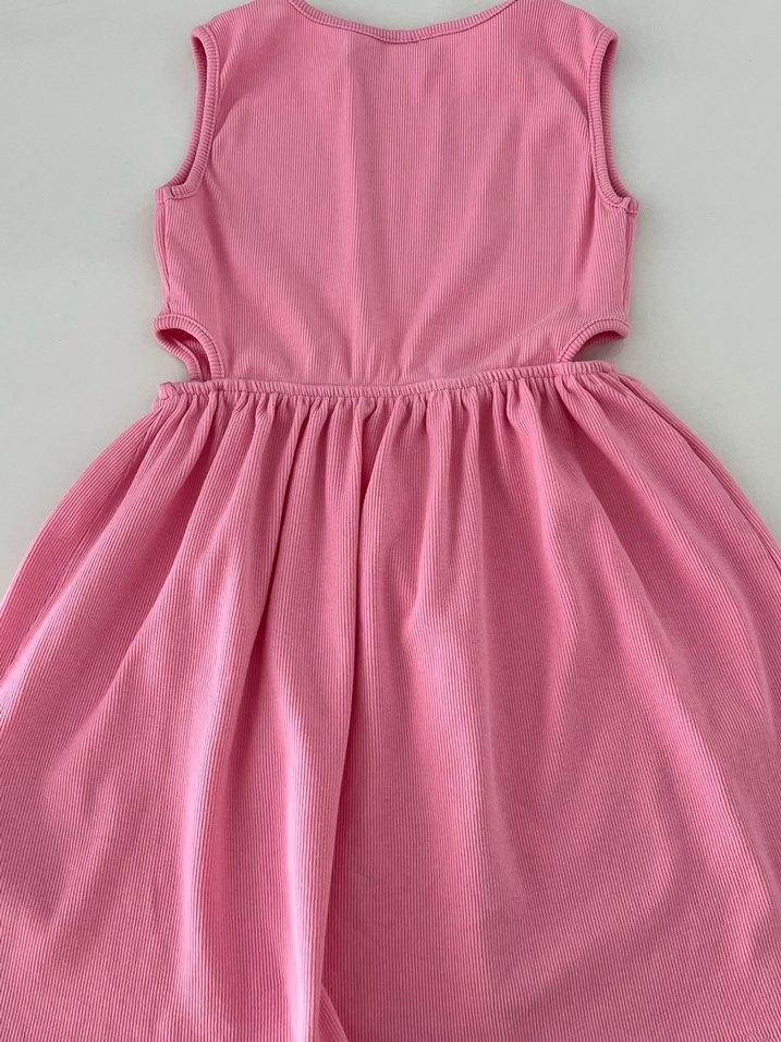Pembe Kolsuz Kız Çocuk Elbise - Görsel 5