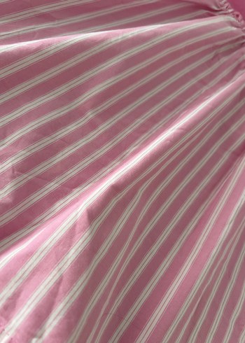 Zara Pembe Çizgili Kolsuz Kız Elbise - Görsel 3