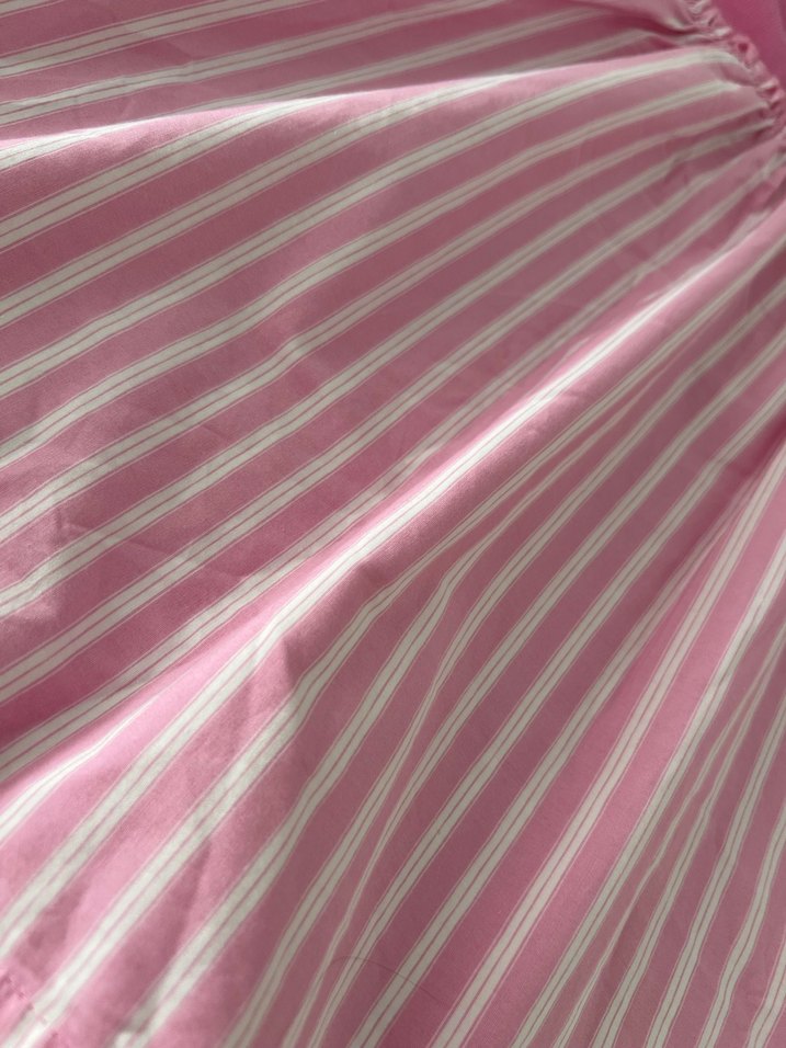 Zara Pembe Çizgili Kolsuz Kız Elbise - Görsel 3