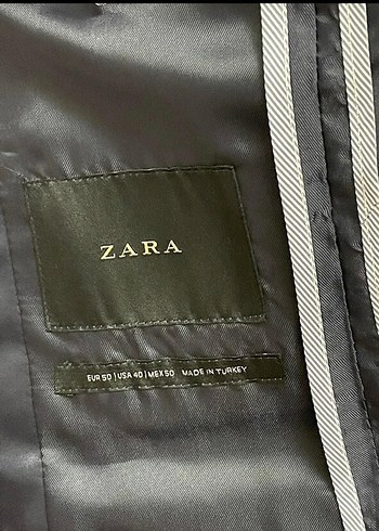 Gri Lacıvert Zara Takım Elbise - Görsel 5