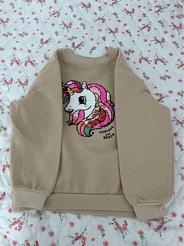 H&M kazak kız çocuk ponili